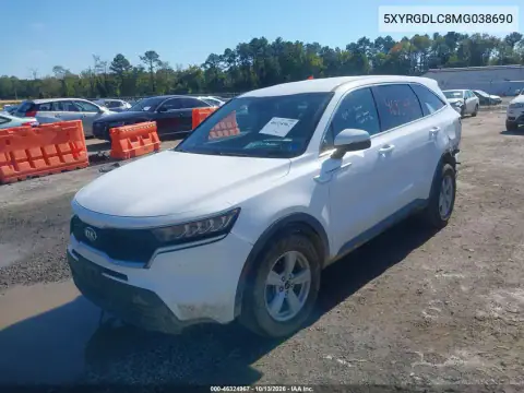 5XYRGDLC8MG038690 — 2021 Kia Sorento, photo 3 from IAAI, Rear end