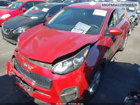 KNDPM3AC2H7300526 — 2017 Kia Sportage, фото 3 з IAAI, Передня частина справа