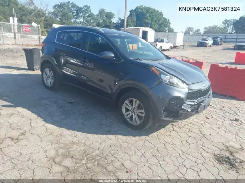 KNDPMCAC3K7581324 — 2019 Kia Sportage, photo 2 from IAAI, Front end