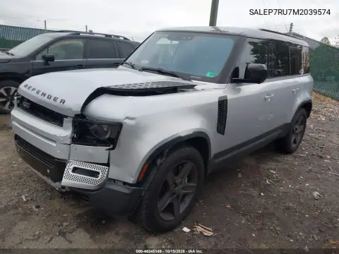 SALEP7RU7M2039574 — 2021 Land Rover Defender, ფოტო 2, IAAI, წინა ნაწილი
