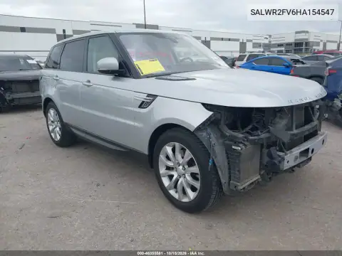 SALWR2FV6HA154547 — 2017 Land Rover Range Rover Sport, ПЕРЕДНЯЯ ЧАСТЬ, фото до ремонта