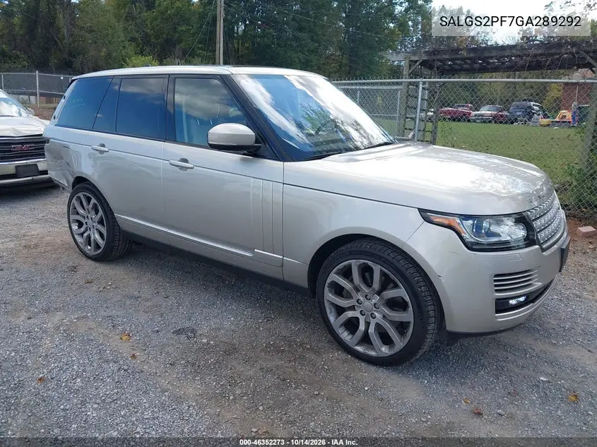 SALGS2PF7GA289292 — 2016 Land Rover Range Rover, фото 2 с аукциона IAAI, Задняя часть справа