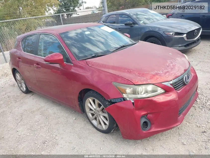 JTHKD5BH6B2029182 Lexus CT 2011 — Normal wear damage, before-repair photo