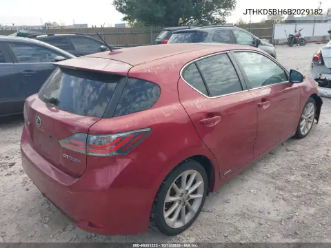 JTHKD5BH6B2029182 — 2011 Lexus CT, photo 4 from IAAI, Normal wear