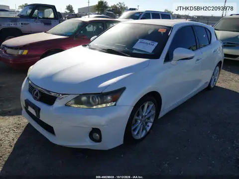 JTHKD5BH2C2093978 — 2012 Lexus CT, photo 3 from IAAI 27.10.2026, Normal wear