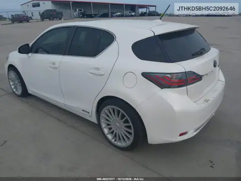 JTHKD5BH5C2092646 — 2012 Lexus CT, photo 3 from IAAI 16.10.2026, Normal wear