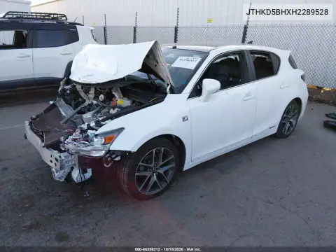 JTHKD5BHXH2289528 — 2017 Lexus CT, zdjęcie 2 z IAAI, Przód
