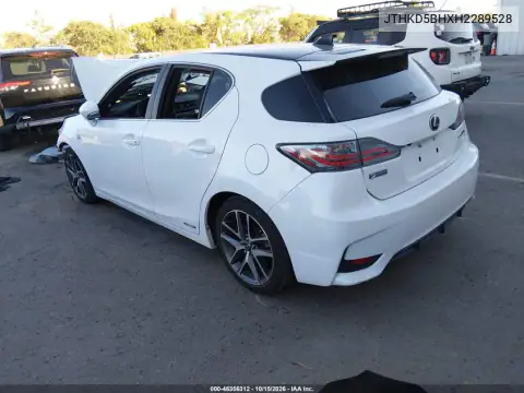 JTHKD5BHXH2289528 — 2017 Lexus CT, zdjęcie 3 z IAAI, Przód