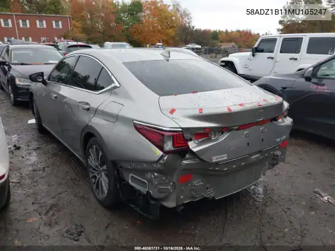 58ADZ1B11MU105247 — 2021 Lexus ES, zdjęcie 4 z IAAI, Przód i tył