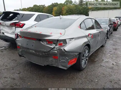 58ADZ1B11MU105247 — 2021 Lexus ES, zdjęcie 5 z IAAI, Przód i tył