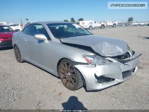 JTHFE2C22A2503389 — 2010 Lexus IS, Передняя часть, фото до ремонта