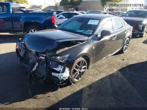 JTHBA1D22K5100757 — 2019 Lexus IS, фото 3 с аукциона IAAI, ПЕРЕДНЯЯ ЧАСТЬ