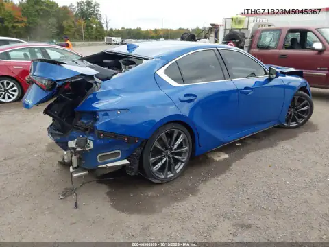 JTHGZ1B23M5045367 — 2021 Lexus IS, фото 4 з IAAI, Передня й задня частини