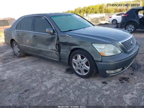 JTHBN36F240138859 — 2004 Lexus LS, მარჯვენა მხარე, ფოტოები შეკეთებამდე