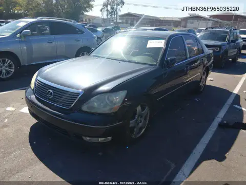 2006 Lexus Ls 430 VIN JTHBN36F965035220 фото 3
