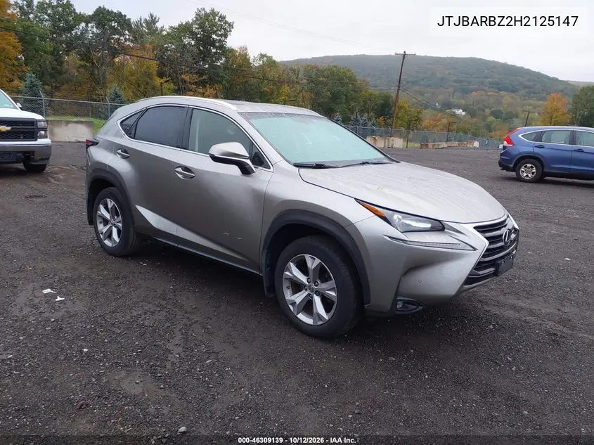 JTJBARBZ2H2125147 — 2017 Lexus NX, zdjęcie 2 z IAAI, Zalanie wodą słodką