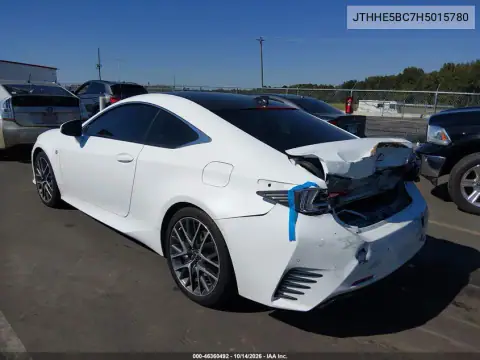 JTHHE5BC7H5015780 — 2017 Lexus RC, фото 4 с аукциона IAAI, ЗАДНЯЯ ЧАСТЬ