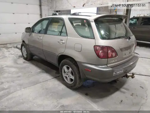 JT6HF10U7Y0115191 — 2000 Lexus RX, photo 4 from IAAI, Front end