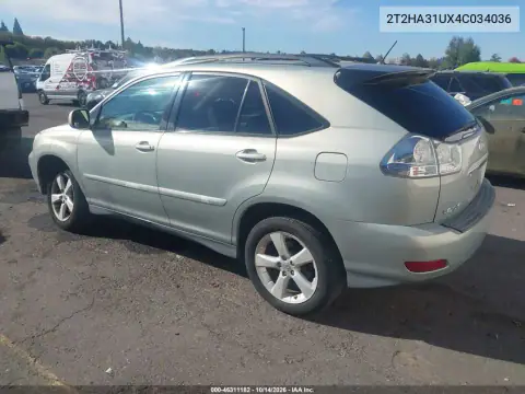2T2HA31UX4C034036 — 2004 Lexus RX, photo 3 from IAAI, Left front