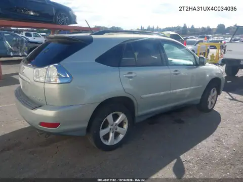 2T2HA31UX4C034036 — 2004 Lexus RX, photo 4 from IAAI, Left front