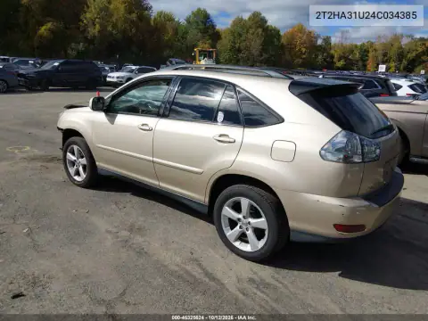 2T2HA31U24C034385 — 2004 Lexus RX, photo 4 from IAAI 22.10.2026, Front end