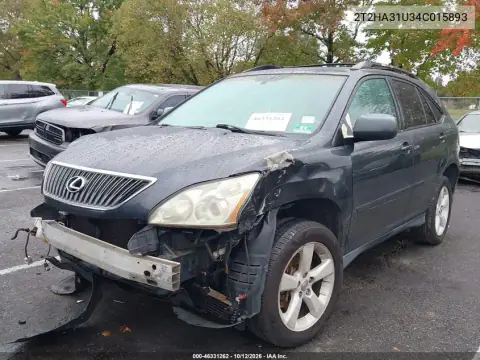 2T2HA31U34C015893 — 2004 Lexus RX, foto 2 de IAAI, Parte delantera
