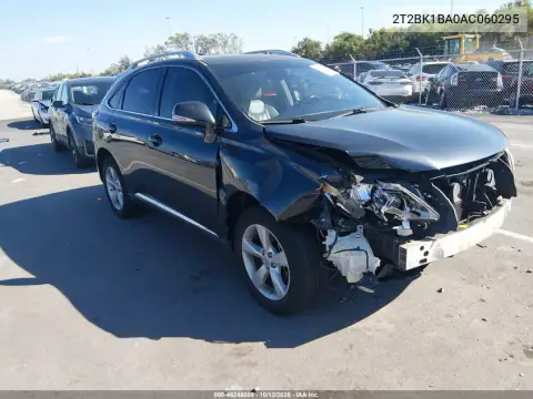 2T2BK1BA0AC060295 — 2010 Lexus RX, Przód, zdjęć przed naprawą