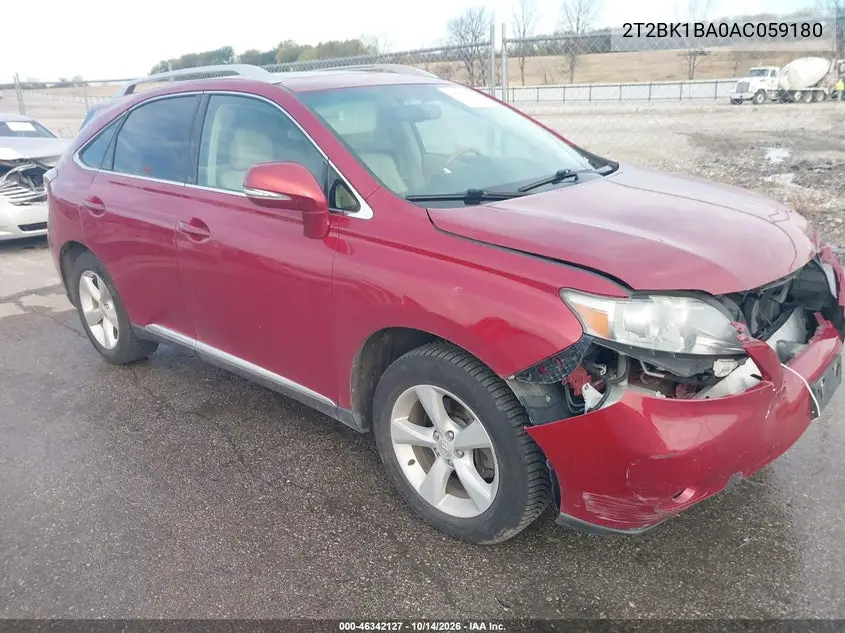 2T2BK1BA0AC059180 — 2010 Lexus RX, фото 2 с аукциона IAAI, Передняя часть