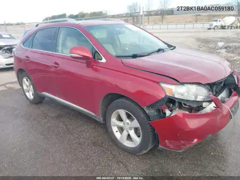 2T2BK1BA0AC059180 — 2010 Lexus RX, Передняя часть, фото до ремонта