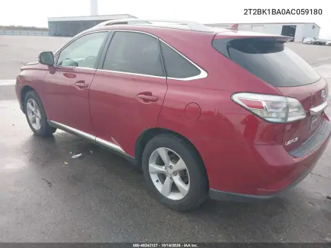 2T2BK1BA0AC059180 — 2010 Lexus RX, фото 4 с аукциона IAAI, Передняя часть