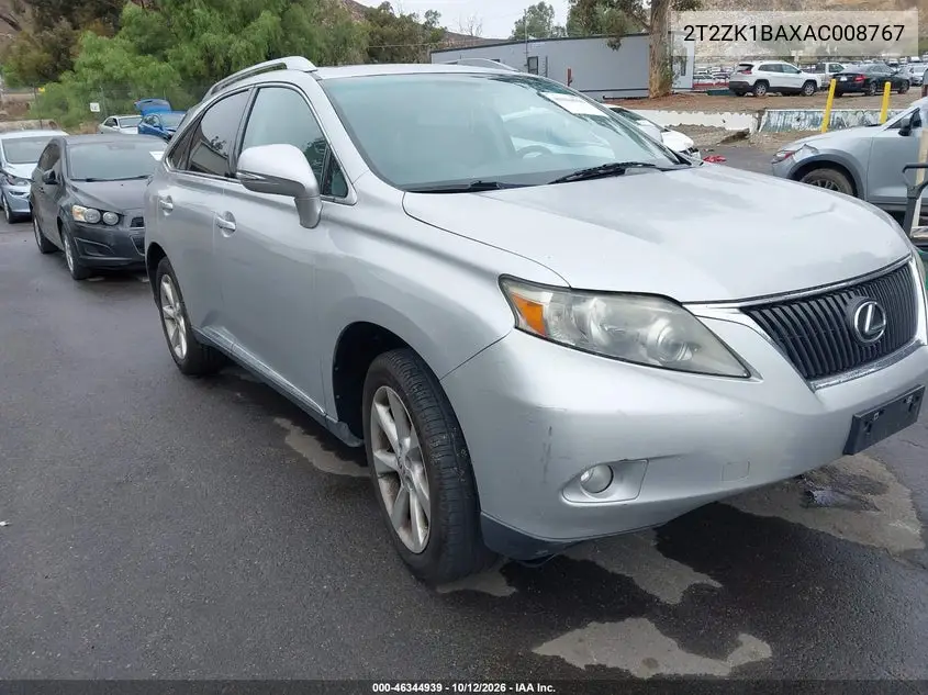 2010 Lexus Rx 350 VIN 2T2ZK1BAXAC008767 фото 2