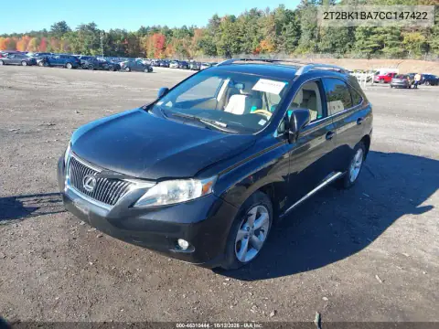 2T2BK1BA7CC147422 — 2012 Lexus RX, photo 2 from IAAI 23.10.2026, Freshwater flood