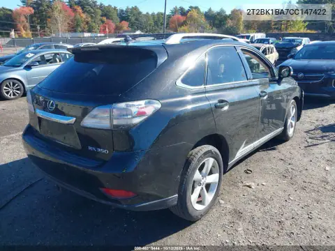 2T2BK1BA7CC147422 — 2012 Lexus RX, photo 4 from IAAI 23.10.2026, Freshwater flood