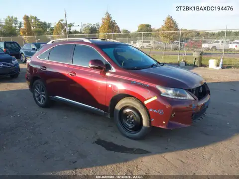 2T2BK1BAXDC194476 — 2013 Lexus RX, Левый бок, фото до ремонта