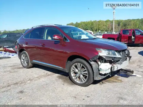 2T2ZK1BA3DC104101 — 2013 Lexus RX, Przód, zdjęć przed naprawą
