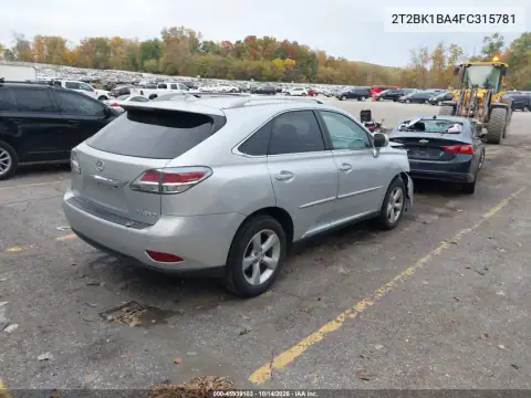 2T2BK1BA4FC315781 — 2015 Lexus RX, фото 5 с аукциона IAAI, Передняя часть