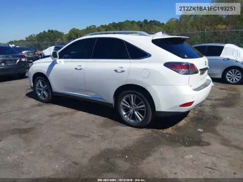2T2ZK1BA1FC193251 — 2015 Lexus RX, zdjęcie 4 z IAAI, Przód