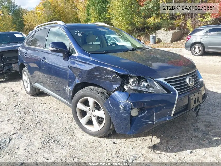 2T2BK1BAXFC273651 — 2015 Lexus RX, zdjęcie 2 z IAAI, Przód