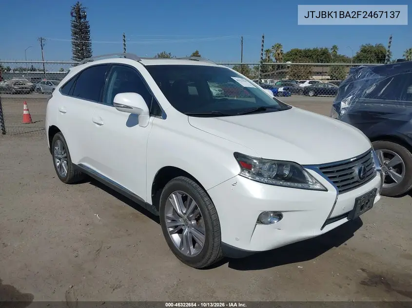 JTJBK1BA2F2467137 — 2015 Lexus RX, фото 2 с аукциона IAAI, Передняя часть