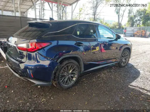 2T2BZMCA4GC031760 — 2016 Lexus RX, photo 5 from IAAI, Right rear