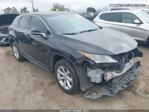 2T2ZZMCA8HC085594 — 2017 Lexus RX, Przód, zdjęć przed naprawą