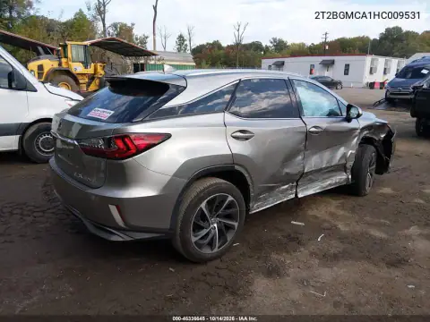 2T2BGMCA1HC009531 — 2017 Lexus RX, photo 4 from IAAI, Right side