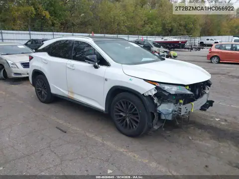 2T2BZMCA1HC066922 — 2017 Lexus RX, передняя и задняя части, фото до ремонта