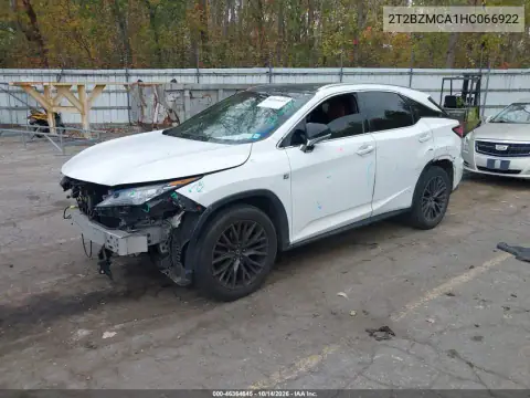 2T2BZMCA1HC066922 — 2017 Lexus RX, photo 3 from IAAI, Front and rear