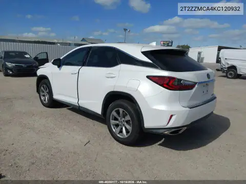 2T2ZZMCA4KC120932 — 2019 Lexus RX, ფოტო 3, IAAI 28.10.2026, წინა ნაწილი