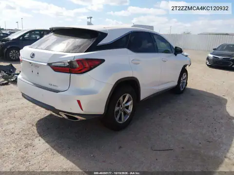 2T2ZZMCA4KC120932 — 2019 Lexus RX, ფოტო 4, IAAI 28.10.2026, წინა ნაწილი