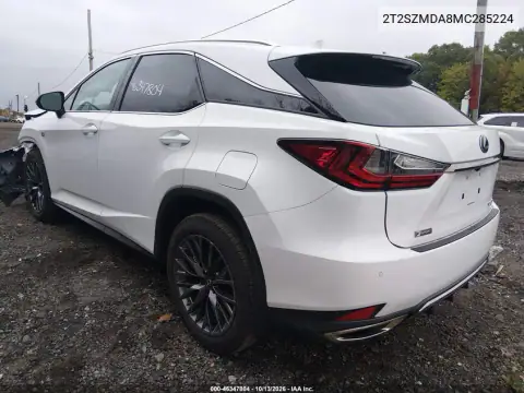 2T2SZMDA8MC285224 — 2021 Lexus RX, фото 4 с аукциона IAAI, Передняя часть слева