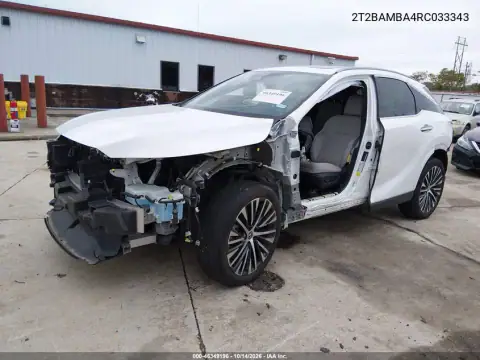 2T2BAMBA4RC033343 — 2024 Lexus RX, foto 3 de IAAI, Parte delantera y trasera