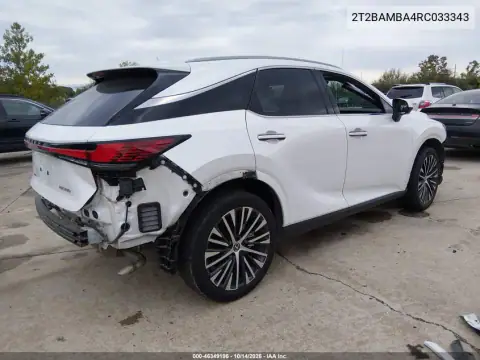 2T2BAMBA4RC033343 — 2024 Lexus RX, foto 5 de IAAI, Parte delantera y trasera