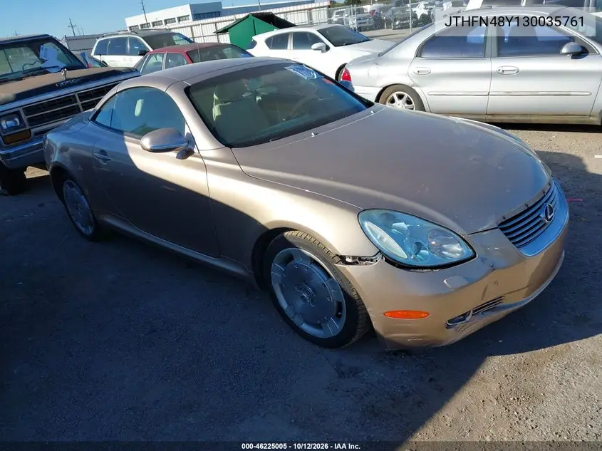 JTHFN48Y130035761 — 2003 Lexus SC, фото 2 с аукциона IAAI, Левый бок
